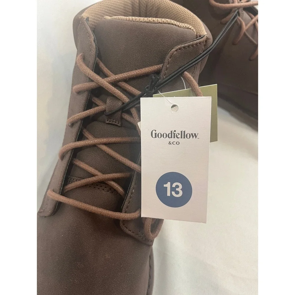 Goodfellow & Co Jeffrey Mens Brown Chukka Boots Memory Foam Lug Sole Size 13 NEW